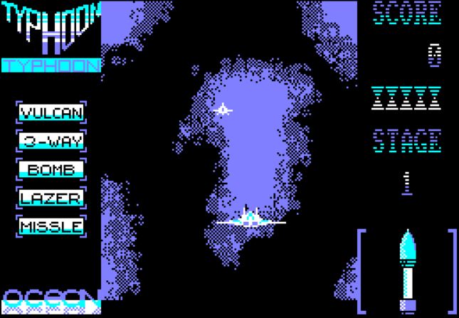 Typhoon - Amstrad CPC game screenshot (1988) by Imagine Software
